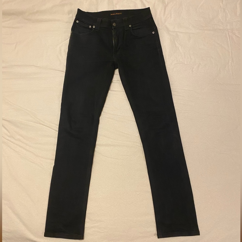 Black Thin Finn Nudie Jeans